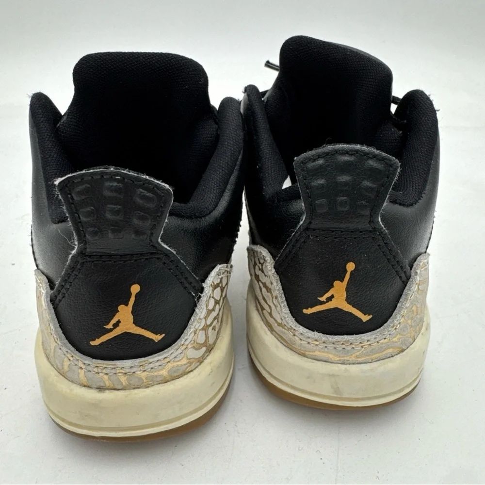 Nike Air Jordan Baby Black White Grey AA2560-021 Toddler Size 8C - Picture 5 of 8